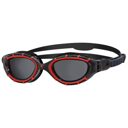 фото Очки для плавания zoggs predator flex polarized, черный/красный