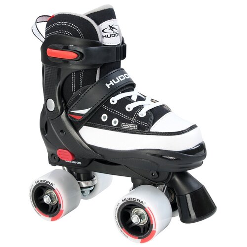 детские ролики hudora roller skate Раздвижные роликовые коньки HUDORA Rollschuh Roller Skate, 22031, р. 32 – 35, черный/белый