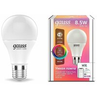 Лампа светодиодная gauss Smart Home 1170112, E27, A60, 8.5 Вт, 6500 К