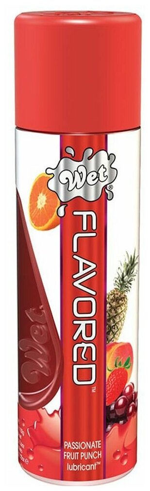 Лубрикант Wet Flavored Passionait Fruit Punch с ароматом маракуйи - 106 мл.