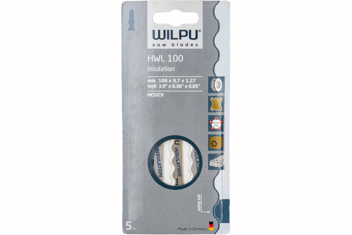 WILPU Пилки WILPU MESSER 0285000005 по резине 5 шт.