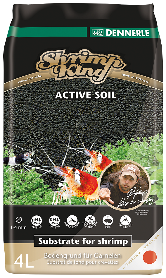 Грунт Dennerle Shrimp King Active Soil 4 л черный 4 л