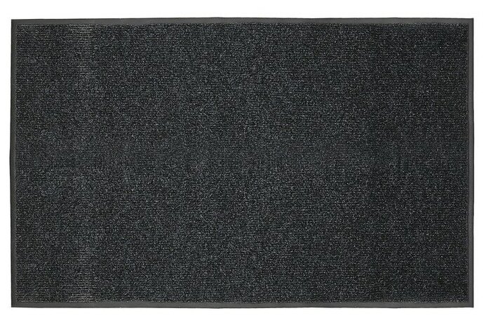 Коврик придверный влаговпитывающий, ребристый, «Комфорт», 90×150 см, цвет чёрный