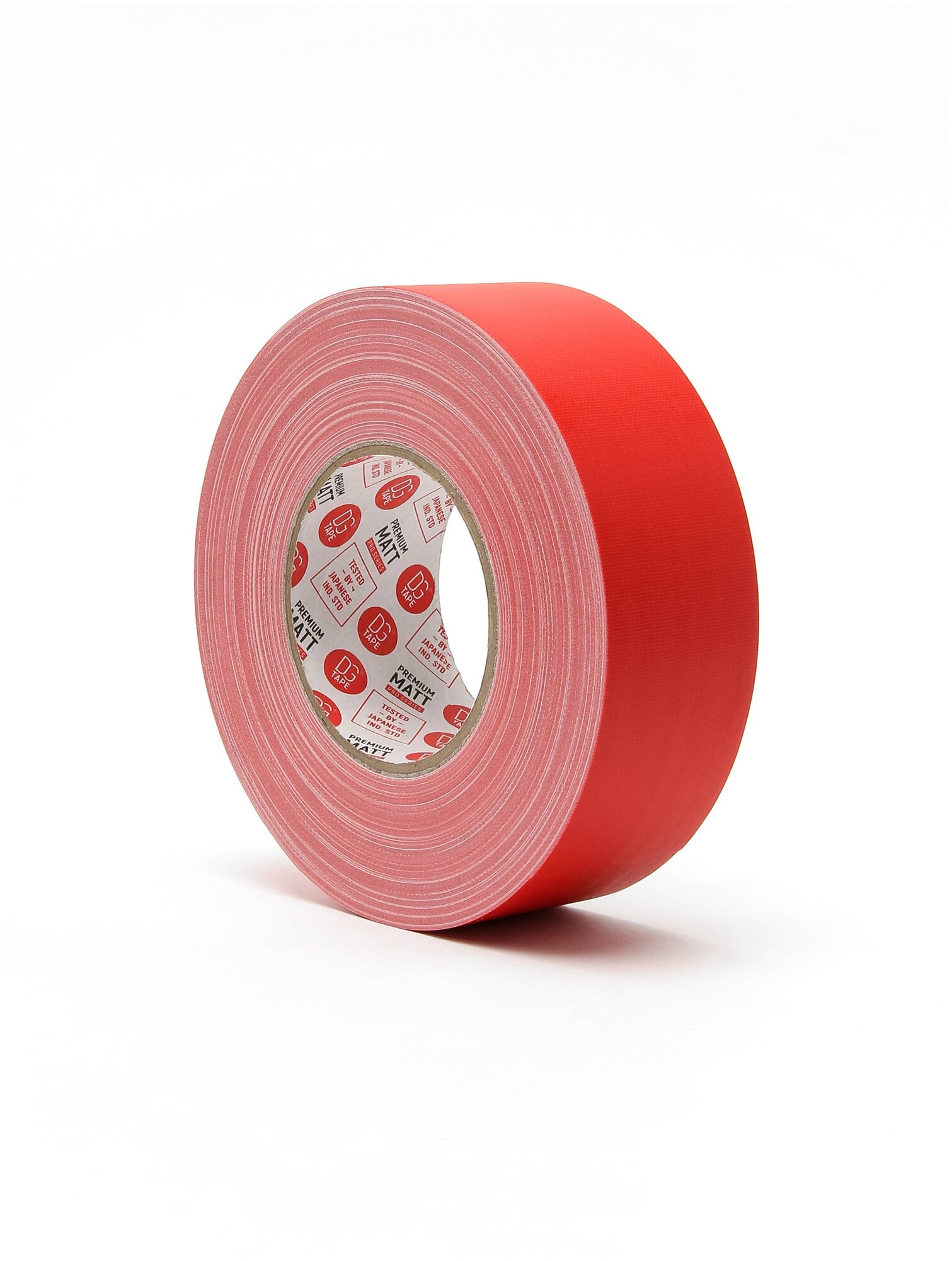 Клейкая тканевая лента матовая красная монтажная упаковочная для декора серия MATT 50мм/50м