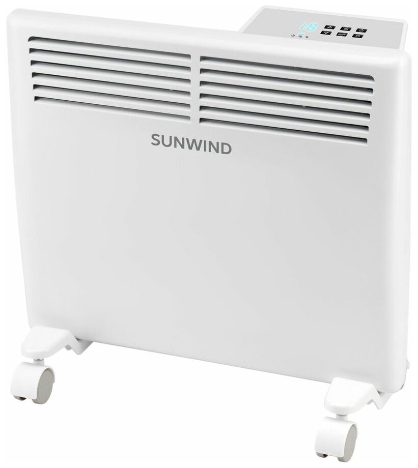 Конвектор SunWind SCH7010, 1000Вт, с терморегулятором, белый