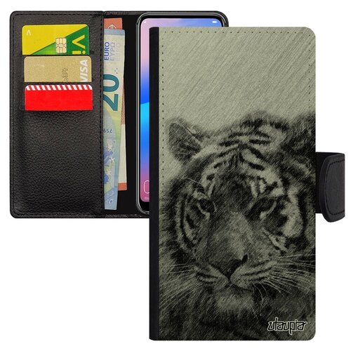 фото Чехол книжка на смартфон samsung galaxy s8, "царь тигр" хищник свирепый utaupia