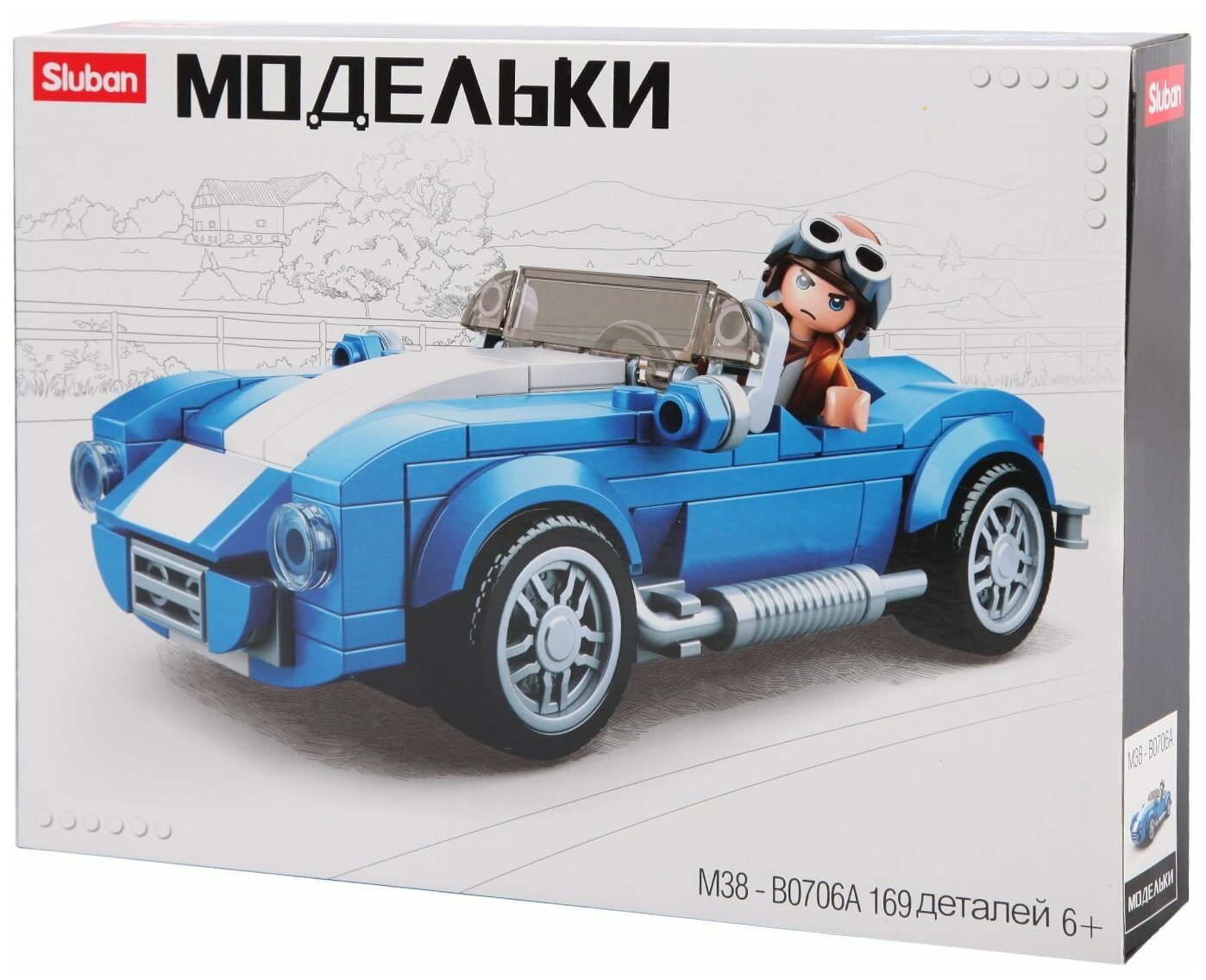 Конструктор Автомобиль Shelby Cobra (169 дет.) в коробке