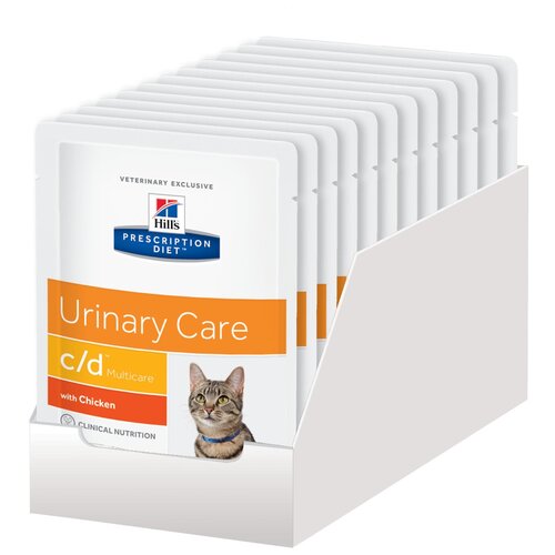  корм для кошек Hill's Prescription Diet c/d Multicare, для профилактики МКБ, с курицей 85 г (кусочки в соусе)