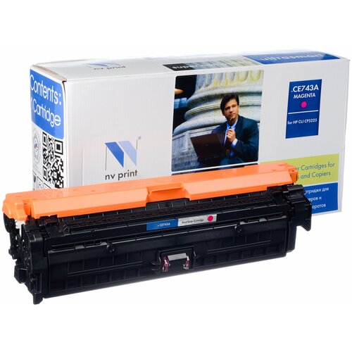 Картридж NV Print CE743A для HP, 7300 стр, пурпурный картридж hp ce743a 7300 стр пурпурный