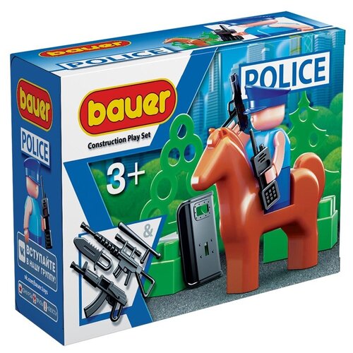 Конструктор Bauer Полиция 627 Конная полиция, 13 дет. конструктор playmobil 6922 конная полиция