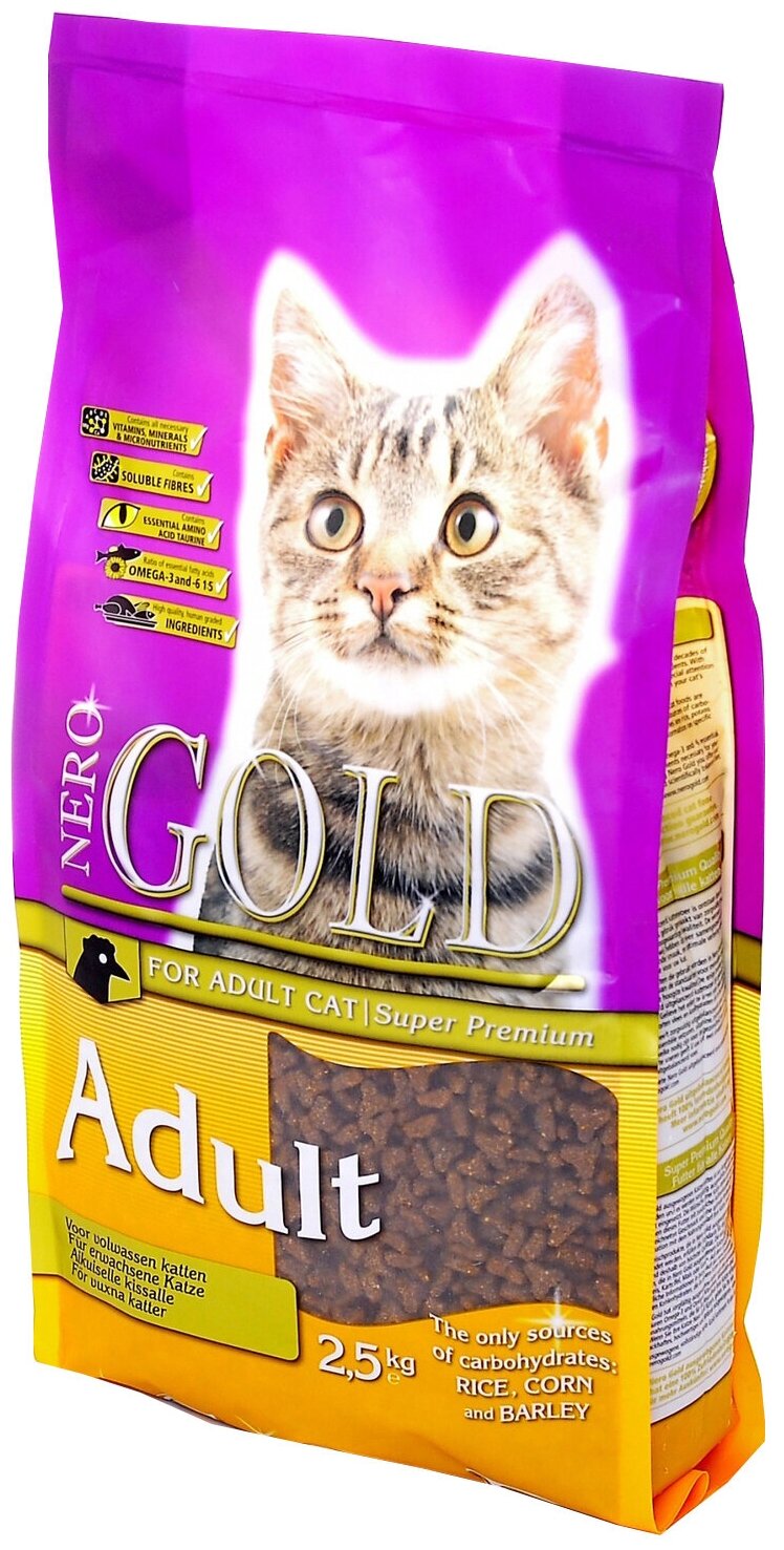 NERO GOLD CAT ADULT CHICKEN для взрослых кошек с курицей (2,5 кг)