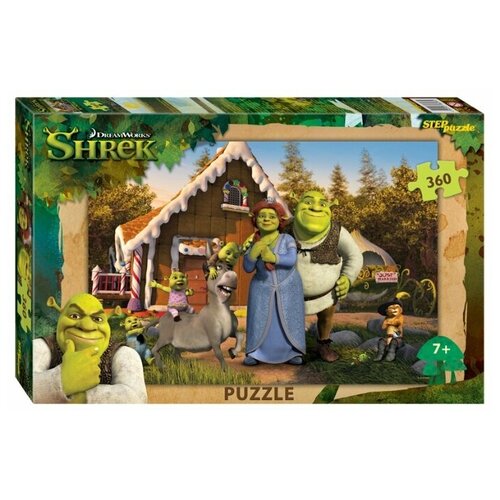 пазлы step puzzle кошечки и собачки 360 деталей в коробке 96107 Пазл Step puzzle DreamWorks Shrek (96086), 360 дет.