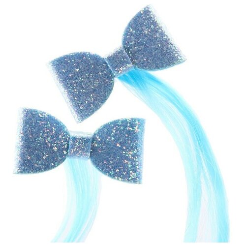 Прядь для волос на заколке Бантики 40 см 2 шт 442₽