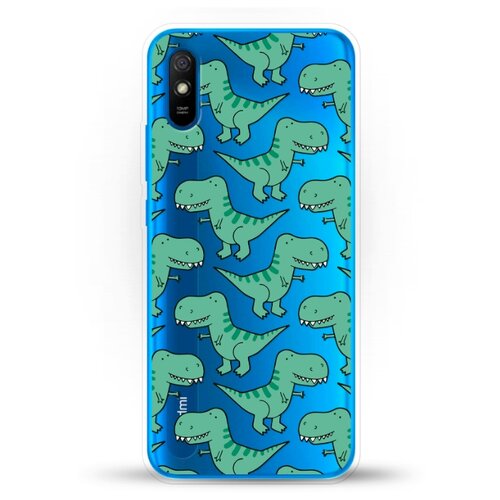 фото Силиконовый чехол динозавры на xiaomi redmi 9a andy & paul