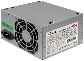 Блок питания Winard 400 W (400WA) ATX, 8cm fan, 20+4pin, CPU (4), 2*SATA, 2*IDE, Industrial packing