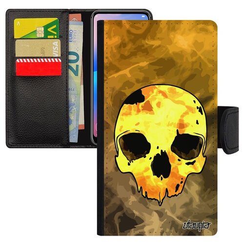 фото Чехол книжка на смартфон iphone 8, "череп" death мертвец utaupia