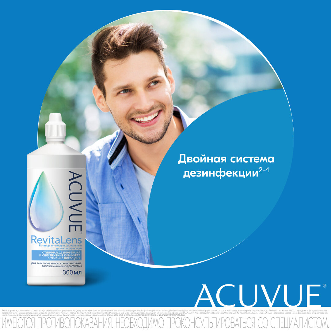 Раствор для контактных линз ACUVUE RevitaLens 360 мл