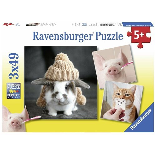 Пазл Ravensburger Счастливые животные (08028), 147 дет.