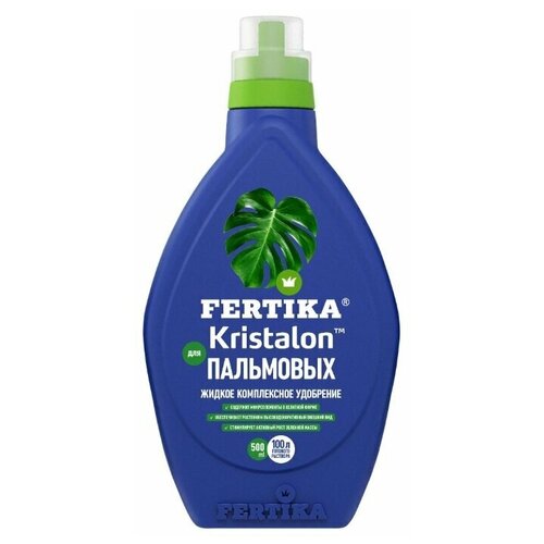 Удобрение FERTIKA Kristalon для фикусов и пальм, 0.5 л, 0.55 кг, 1 уп. живая земля для пальм фикусов драцен terra vita 5л