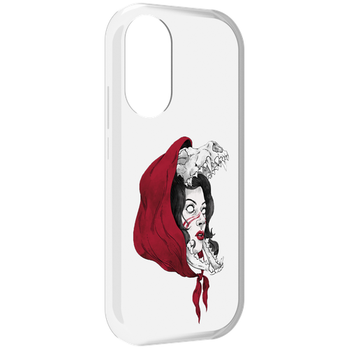 Чехол MyPads Красная шапочка и волк женский для Honor X7 задняя-панель-накладка-бампер
