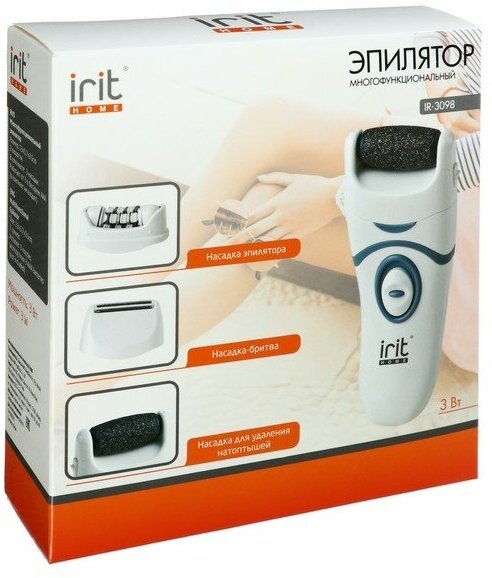 Эпилятор irit IR-3098, белый/серый