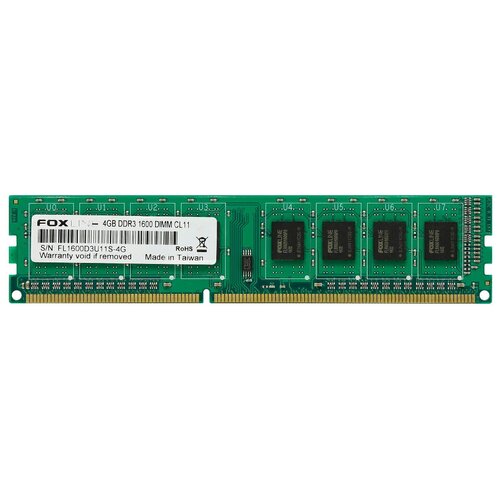 Оперативная память Foxline 4 ГБ DDR3 DIMM CL11 FL1600D3U11S-4G