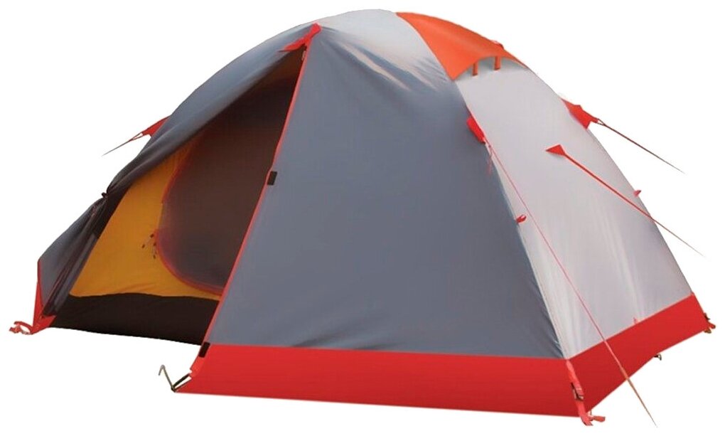 Палатка трекинговая трёхместная Tramp PEAK 3 V2, серый