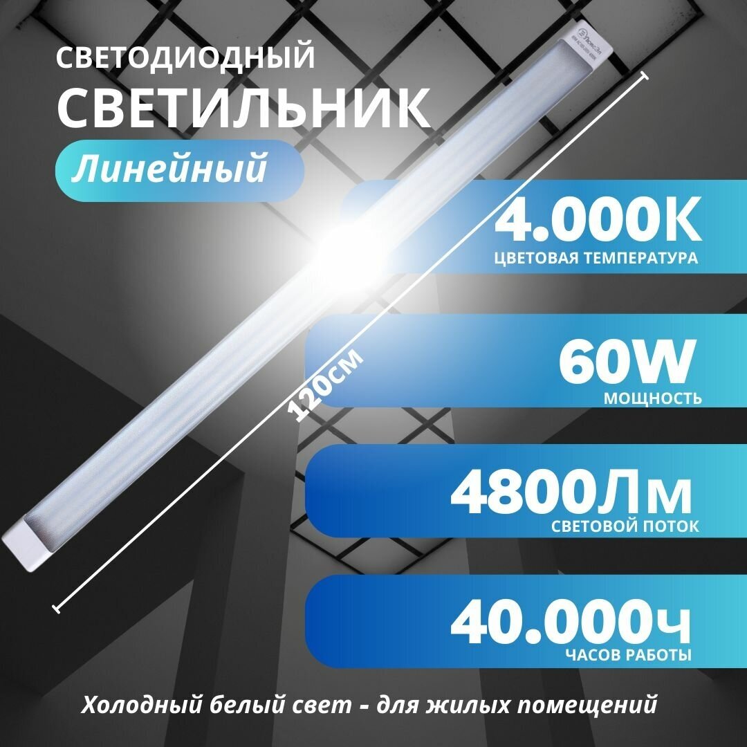 Линейный светодиодный светильник LUX-L LED PRO 60W - фотография № 1