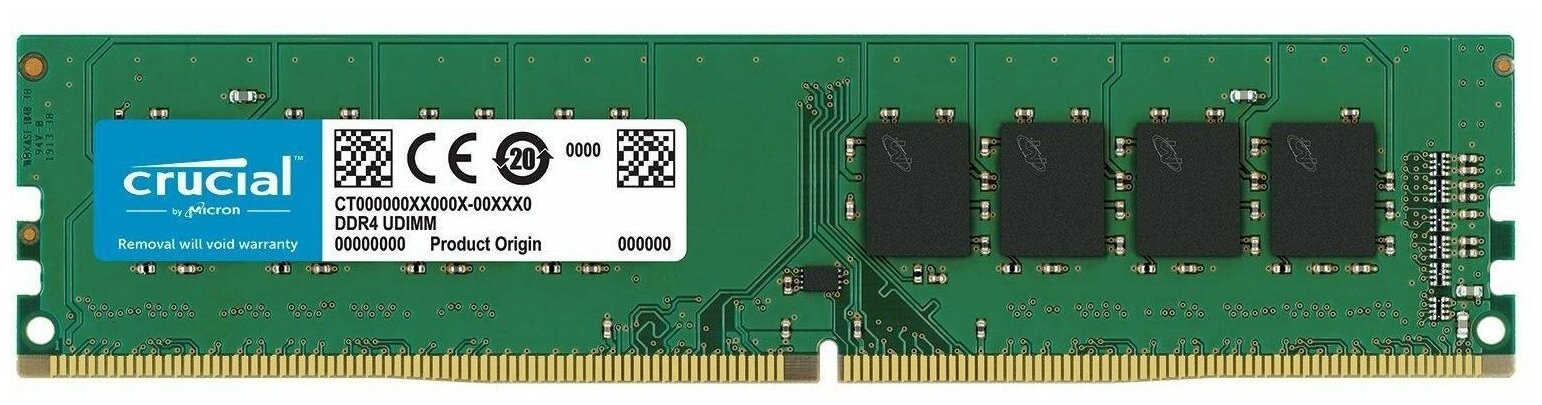 Модуль памяти DDR4 16Gb PC-25600 3200MHz Crucial ( Ct16g4dfra32a ) .