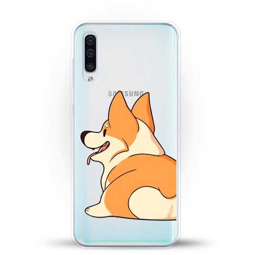 фото Силиконовый чехол корги на samsung galaxy a50 andy & paul