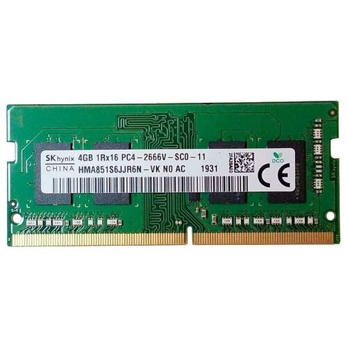 Оперативная память Hynix 4 ГБ DDR4 2666 МГц SODIMM CL19 HMA851S6JJR6N-VK