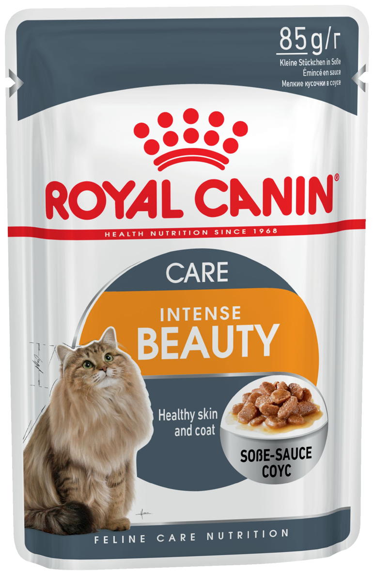 Royal Canin паучи RC Кусочки в соусе для кошек 1-10лет: идеальная кожа и шерсть (Intense Beauty) 40710008R0 | Intense Beauty, 0,085 кг (34 шт)