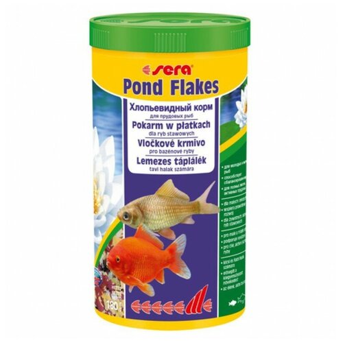 Сухой корм для рыб Sera Pond Flakes, 1 л, 180 г