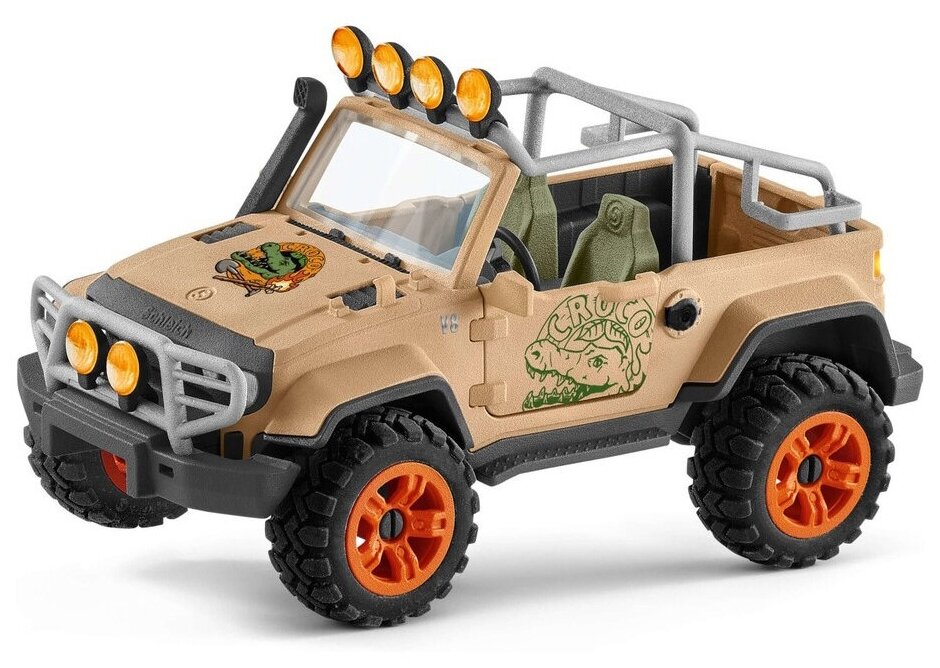 Игровой набор Schleich Дикие животные Внедорожник с лебедкой - фото №3
