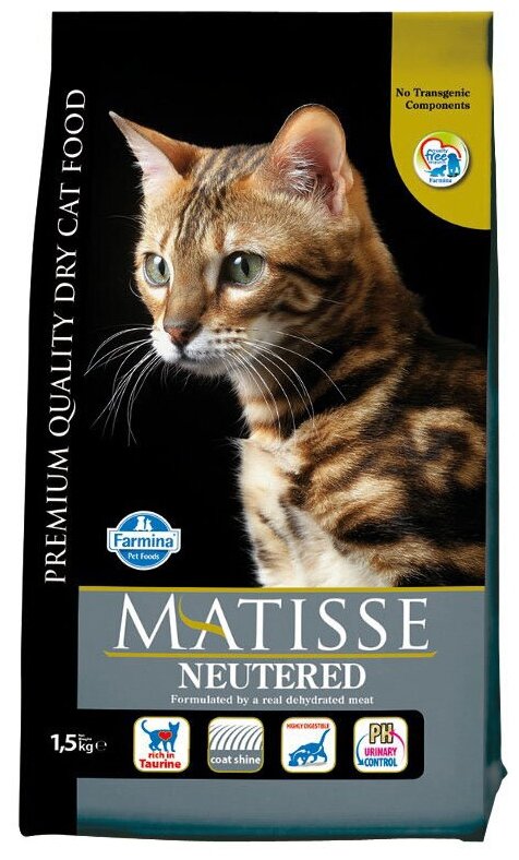 MATISSE NEUTERED 1,5 KG/матисс для стерилезованных кошек И кастрированных котов 1,5 кг