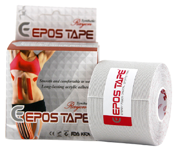 Кинезио Тейп EPOS TAPE RAYON 5м*5см Серебристый