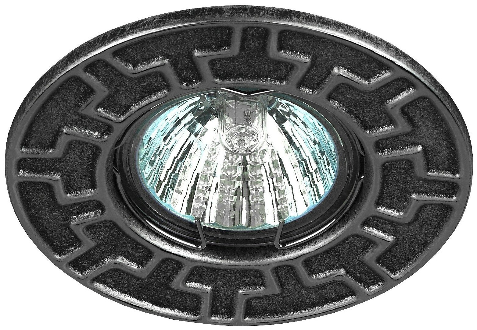 Светильник ЭРА ST5 CH/BK, GU5.3, 50 Вт, цвет арматуры: хром, цвет плафона: черный - фотография № 1