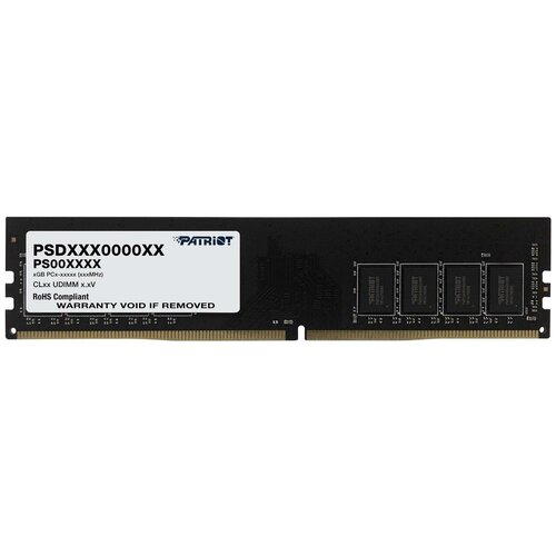 Память DDR4 16Gb PATRIOT PC25600/3200MHz, CL22, 1.2V, PSD416G32002, RTL