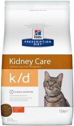 Сухой корм для кошек Hill's Prescription Diet K/D, при проблемах с почками, с курицей 1.5 кг