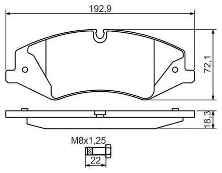 Дисковые тормозные колодки передние BOSCH 0986494408 (4 шт.)