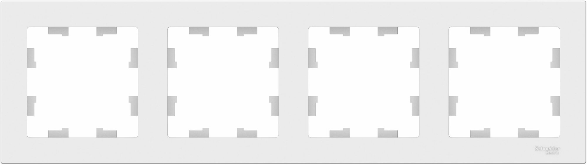 Рамка 4-постовая, универсальная (белый) Atlas Design Systeme Electric, ATN000104