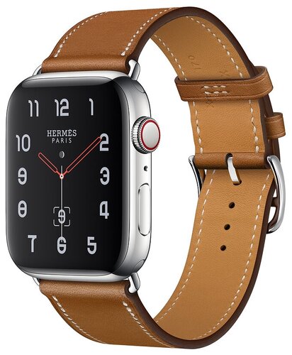 Apple Watch Hermes Series 4 GPS Cellular 44 Stainless Steel Case with Leather Single Tour