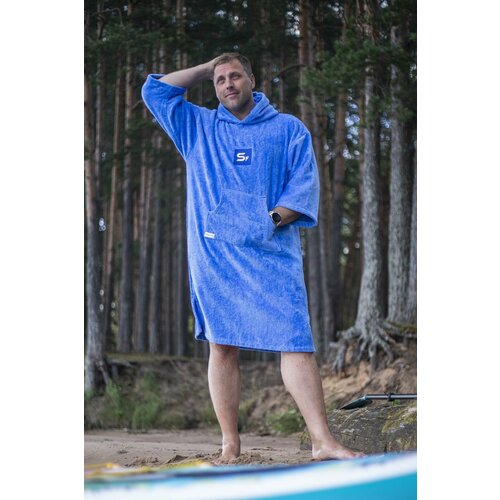 Пончо SUP face, синее, размер XL / Одежда, аксессуары для серфинга, сапборда, сап борда, sup board, сап доски