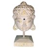 Голова Будды большая, белая, из альбезии - изображение