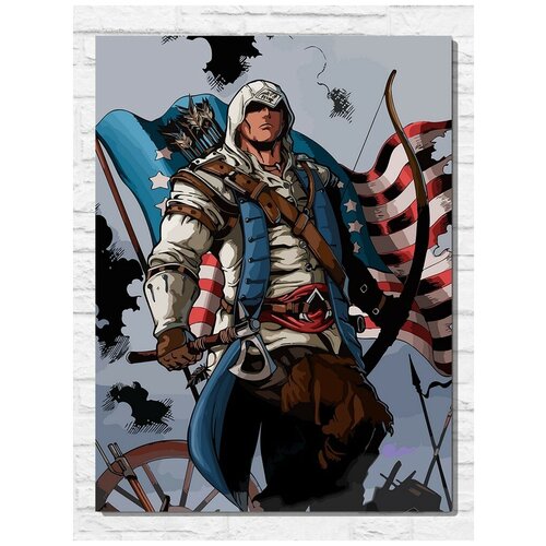 Картина по номерам на холсте игра Assassin's Creed 3 - 11496 В 30x40 картина по номерам на холсте игра alien 3 9968 в 30x40