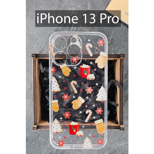 Силиконовый чехол Печеньки для iPhone 13 Pro / Айфон 13 Про силиконовый чехол пионы для iphone 13 pro айфон 13 про