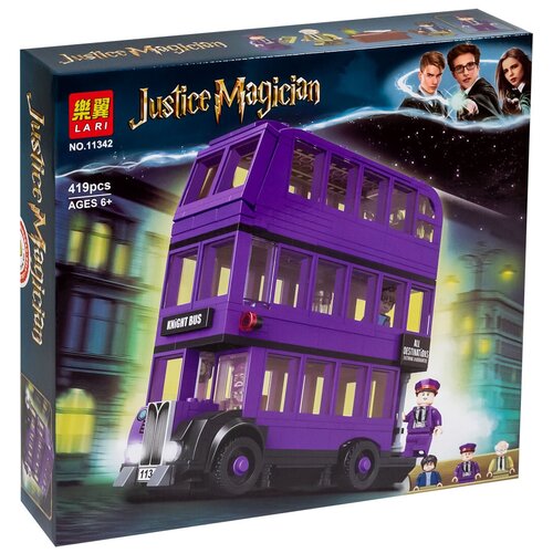 Конструктор Lari (Bela) Justice Magician 11342 Автобус Ночной рыцарь, 419 дет. конструктор justice magician гарри поттер автобус ночной рыцарь 11342 419 деталей
