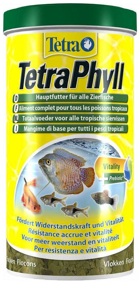 TetraPhyll Корм д/всех видов рыб растительные хлопья 1000 мл 714908