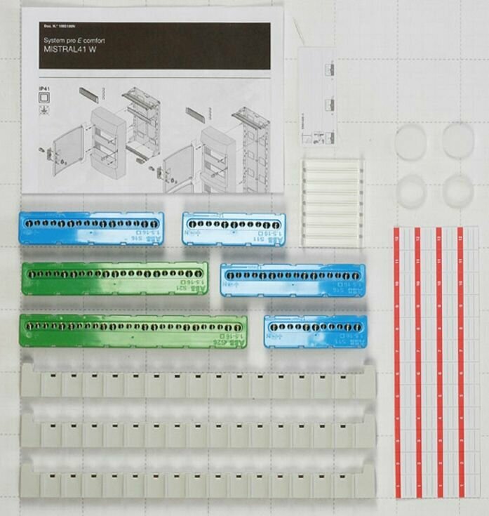 Бокс навесной ABB Mistral41W на 48 модулей с клеммами N+PE, зеленая дверь 1SPE007717F0721 - фотография № 12