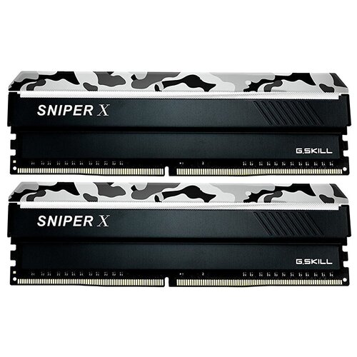 Оперативная память G.SKILL Sniper X 16 ГБ (8 ГБ x 2 шт.) DDR4 3466 МГц DIMM CL18 F4-3466C18D-16GSXW